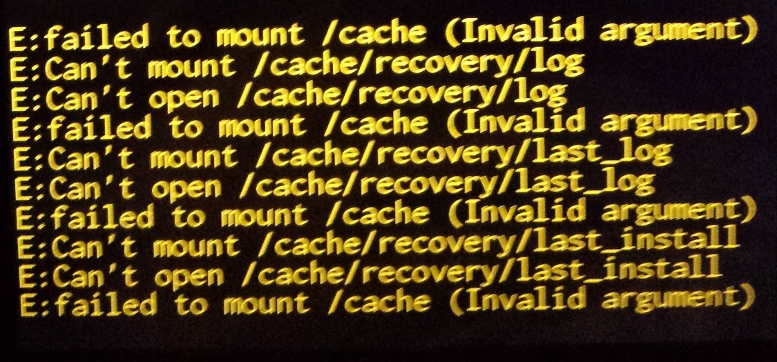 Failed mount data. STD::Invalid_argument.